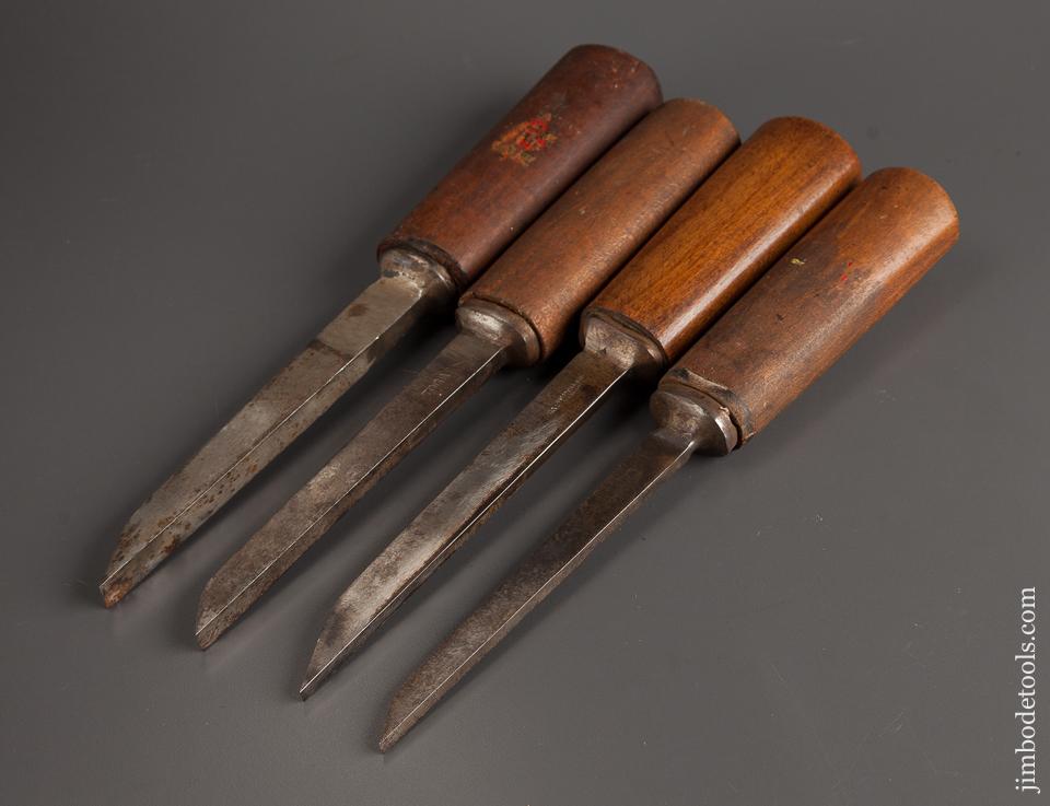 Good Working Set of Four TOGA Pig Sticker Mortise Chisels - 78519