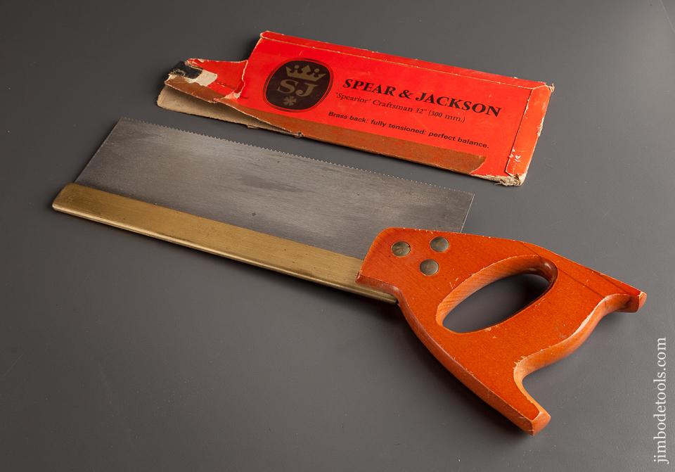 New! SPEAR & JACKSON 'Spearior' Craftsman 15 point 12 inch Brass Back Saw MINT in its Original Wrapper - 78536R