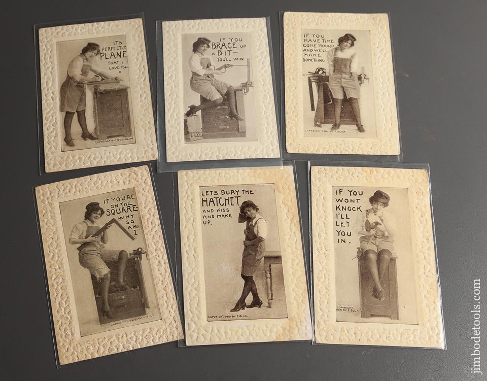 Six Fun Tool Postcards circa 1910 - 78543R
