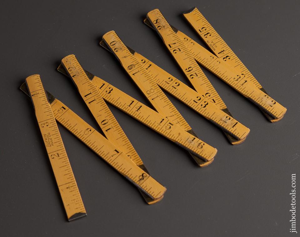 Rare! LUFKIN RULE CO. No. 4533 Three Foot Baby Zig Zag Rule with 4 1/2 inch Sections - 78559R