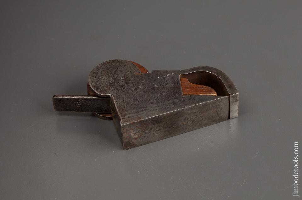 Fancy! Unusual 3 3/4 x 1 1/8 inch Iron and Walnut Bull Nose Plane - 78561R