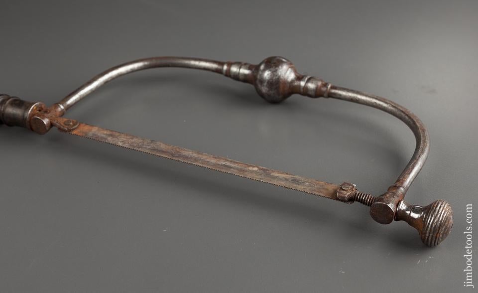 RARE 18th Century Framed Saw with Ebony or Buffalo Horn Handle - 78564RU