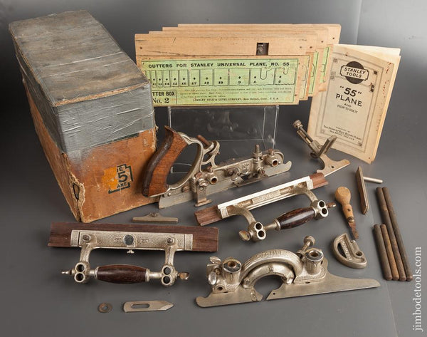 FINE & Complete! STANLEY No. 55 Combination Plane in Original Box - 78638