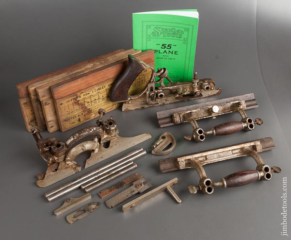 STANLEY No. 55 Combination Plane 100% COMPLETE circa 1911-18 - 78641