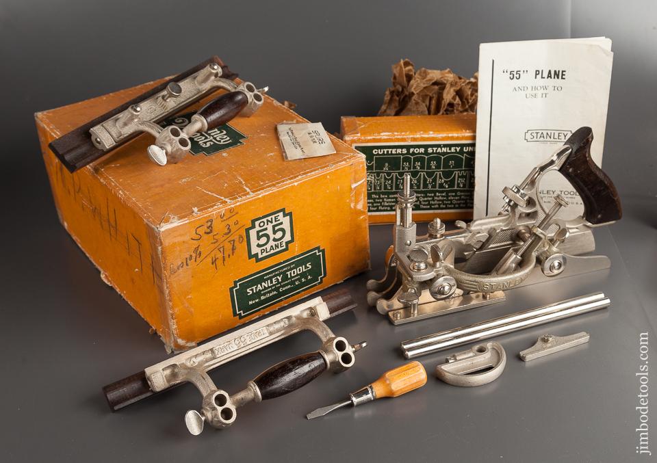 STANLEY No. 55 Combination Plane DEAD MINT! And 100% COMPLETE in Original Box - 78646
