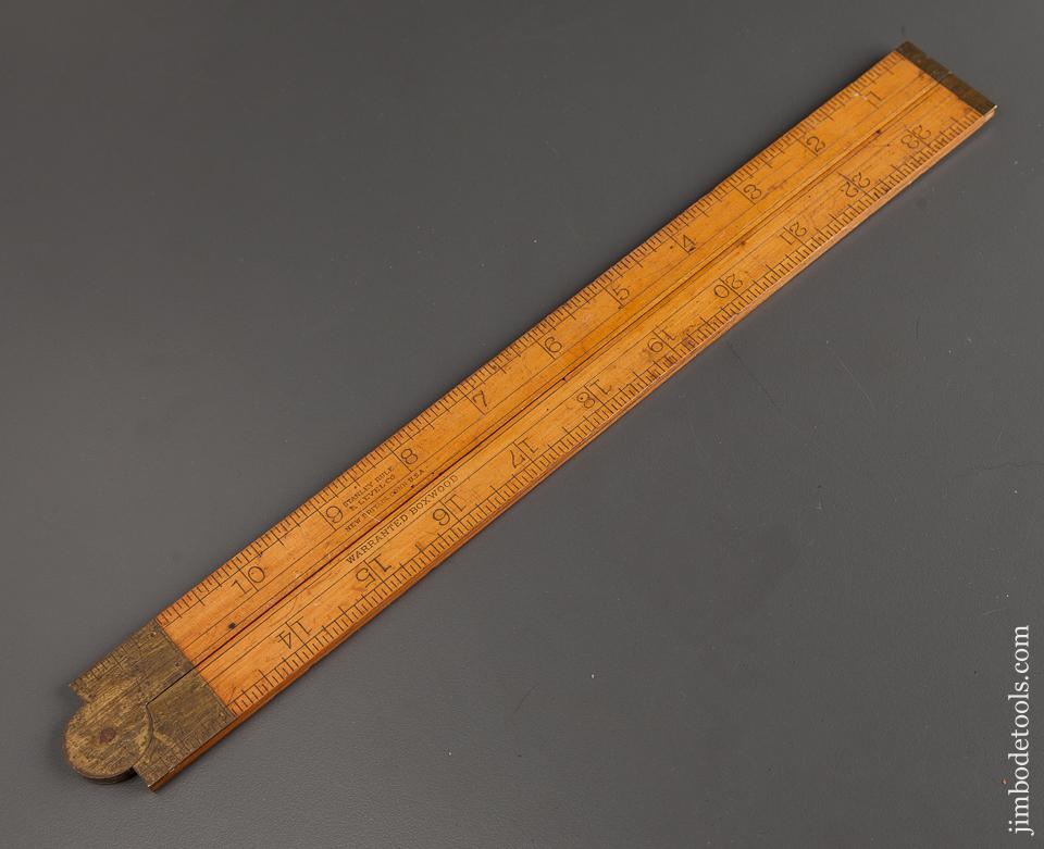 Crisp STANLEY No. 18 Boxwood and Brass Two Foot Folding Rule - 78663
