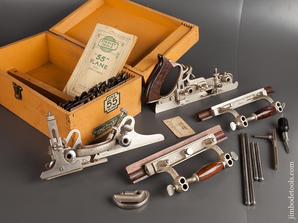 STANLEY No. 55 Combination Plane 100% NEAR MINT & COMPLETE in Original Box SWEETHEART - 78667