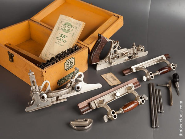 STANLEY No. 55 Combination Plane 100% NEAR MINT & COMPLETE in Original Box SWEETHEART - 78667