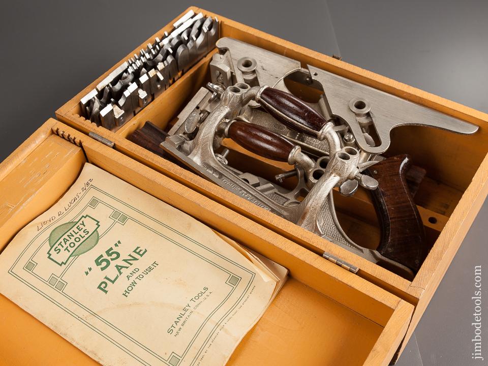 STANLEY No. 55 Combination Plane 100% NEAR MINT & COMPLETE in Original Box SWEETHEART - 78667