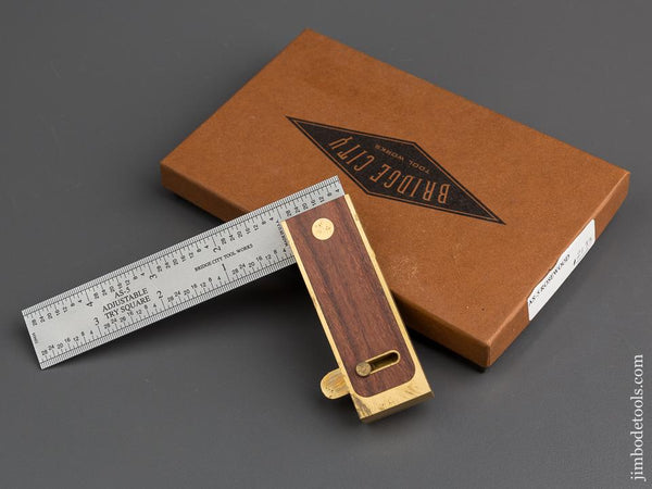 BRIDGE CITY TOOL WORKS AS-5 Rosewood Adjustable Square in Original Box - 78720