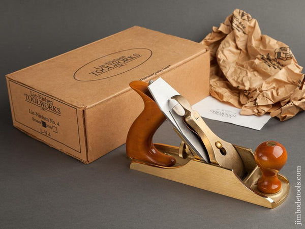 LIE-NIELSEN L-N 4 Bronze Smooth Plane MINT in Original Box - 78730
