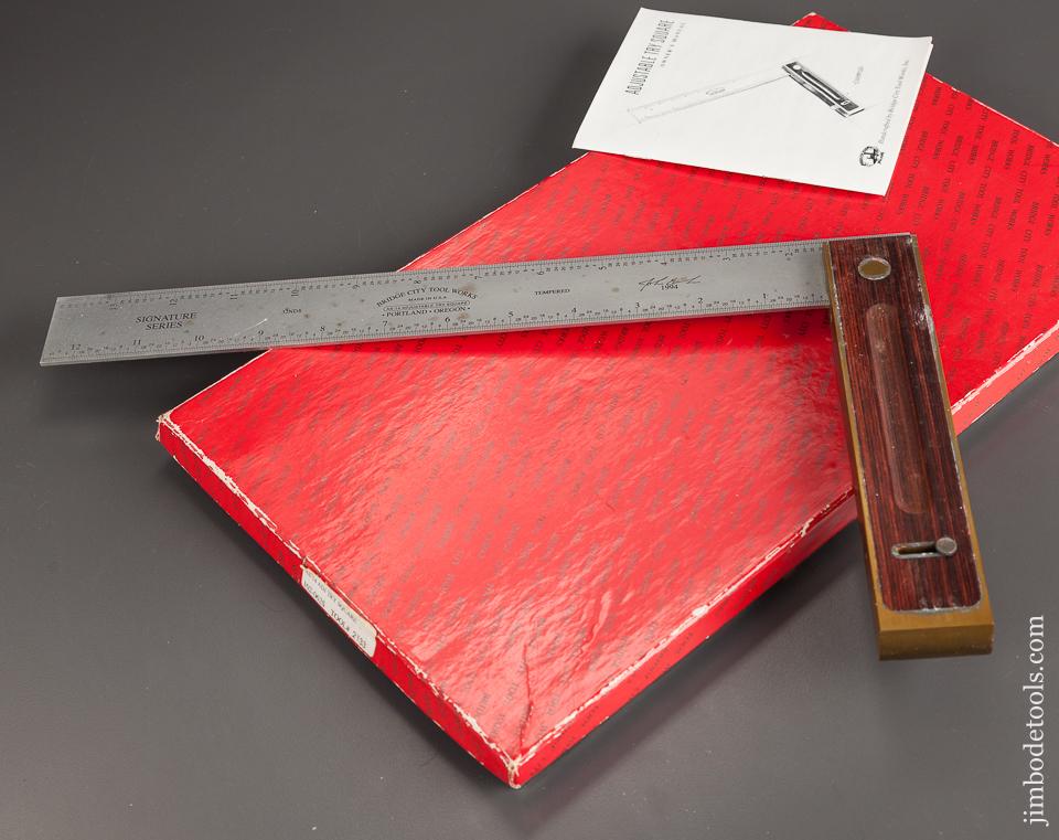 1994 BRIDGE CITY TOOL WORKS AS-14 Adjustable Try Square in Original Box - 78741