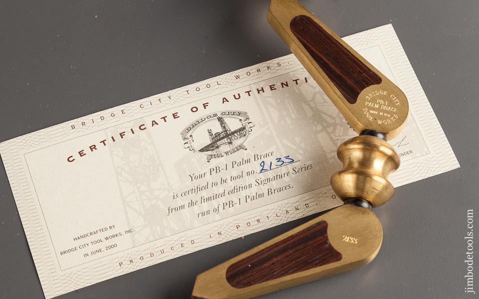 BRIDGE ITY TOOL WORKS PB-1 Palm Brace in Original Box with Bits - 78743