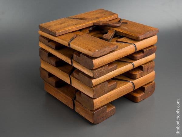 Great User Set! Of 15 GREENSLADE BRISTOL circa 1828-1937 Hollows & Rounds Moulding Planes SKEWED - 78769