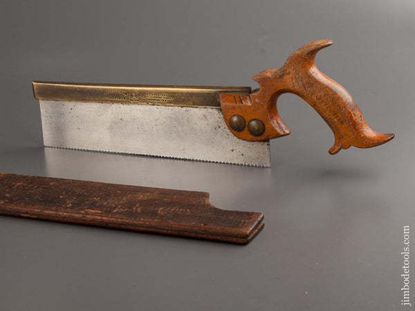 15 point 10 inch Crosscut COLVER BROS LTD SHEFFIELD ENGLAND Brass Back Saw with Guard FINE - 78777