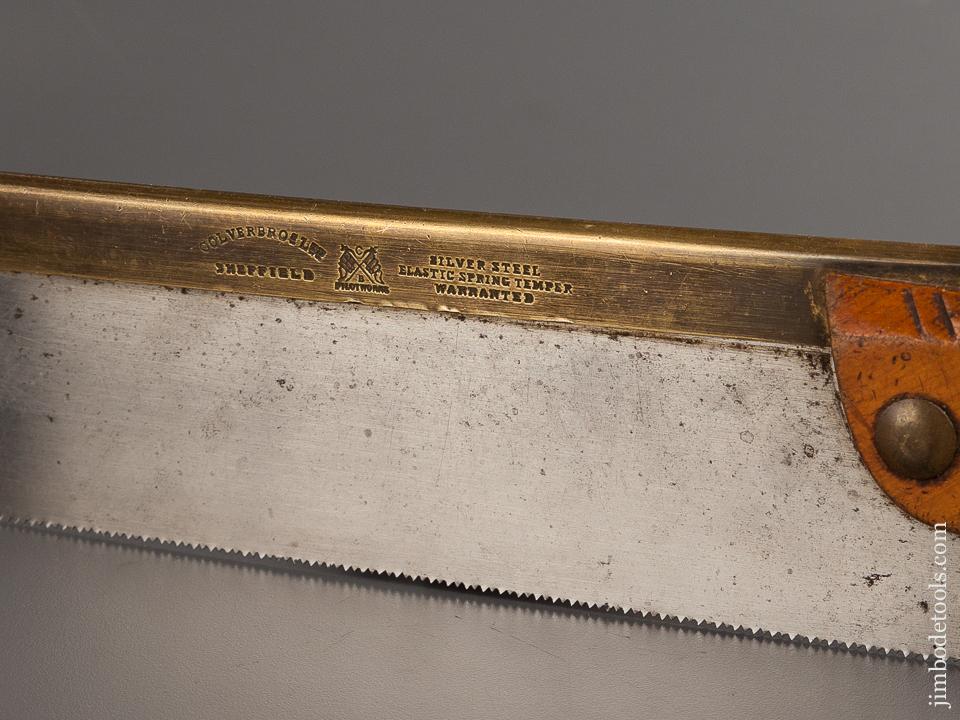 15 point 10 inch Crosscut COLVER BROS LTD SHEFFIELD ENGLAND Brass Back Saw with Guard FINE - 78777