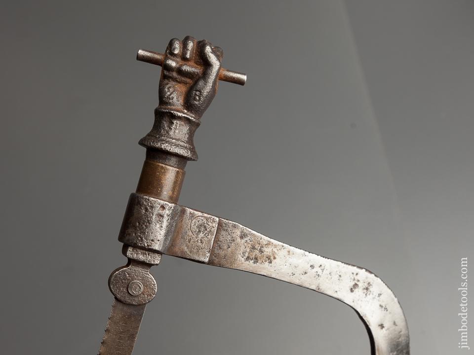 Early Eight inch Hack Saw with Figural Tightening Screw - 78790