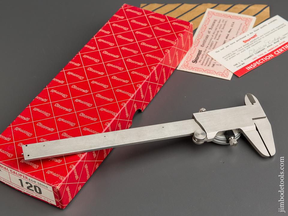 STARRETT No. 120 Dial Caliper MINT in Original Box - 78799