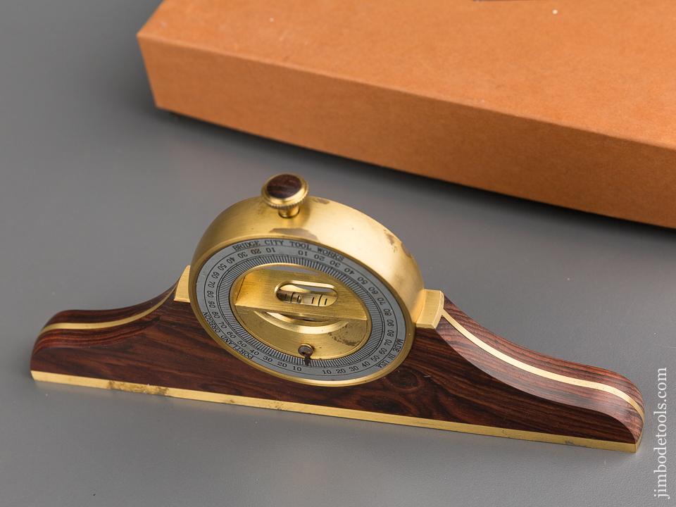 1995 BRIDGE CITY TOOL WORKS CT-3 Rosewood Inclinometer in Original Box - 78825 