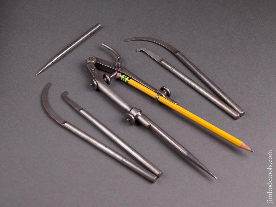 Nine inch STARRETT Dividers with Six Points and Pencil - 78830