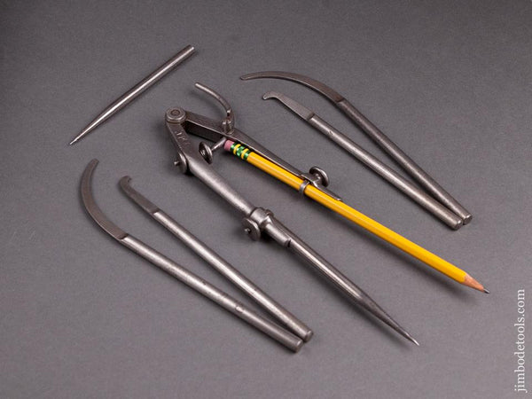 Nine inch STARRETT Dividers with Six Points and Pencil - 78830