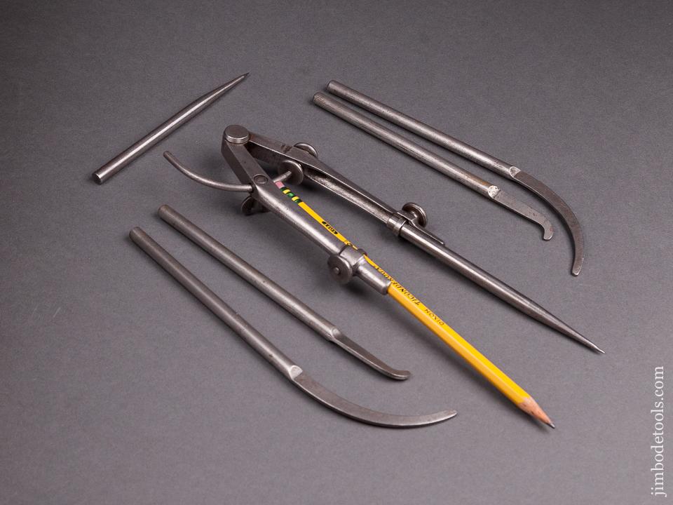 Nine inch STARRETT Dividers with Six Points and Pencil - 78830