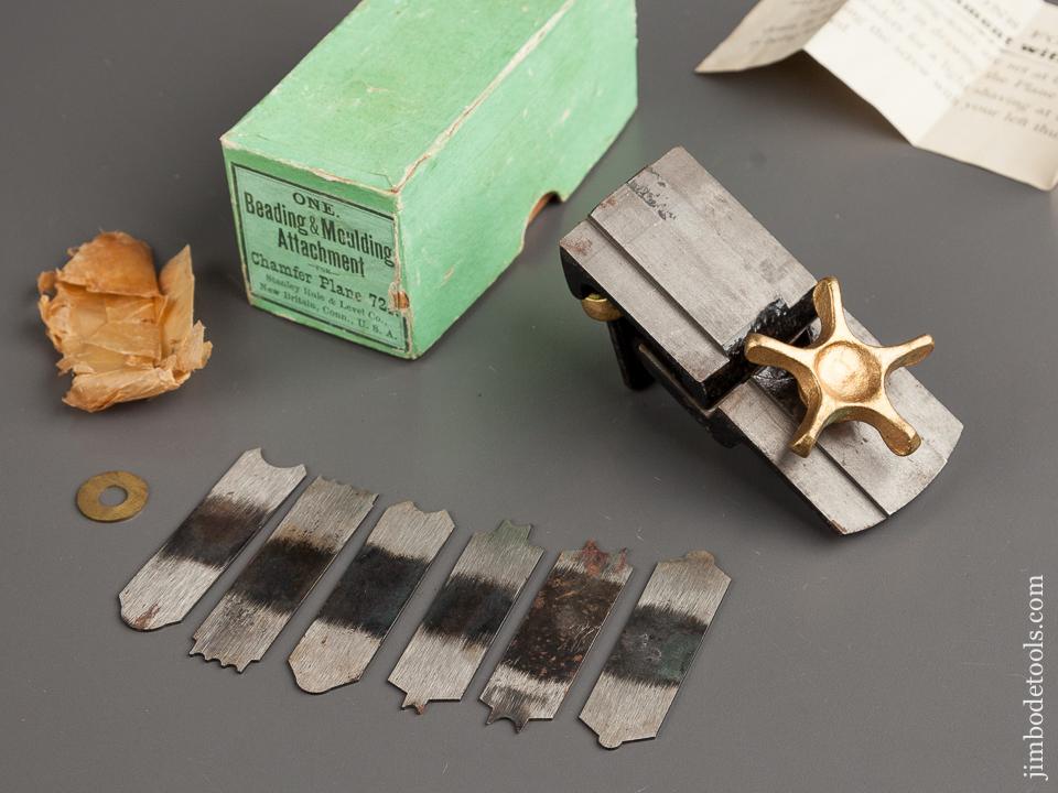 STANLEY Beading and Moulding Attachment for STANLEY No. 72 1/2 Chamfer Plane MINT & COMPLETE in Original Box - 78834