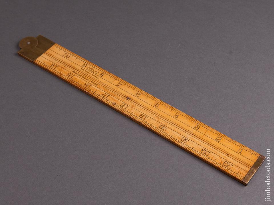 Fine STANLEY No. 18 Boxwood and Brass Two Foot Folding Carpenter's Rule - 78835
