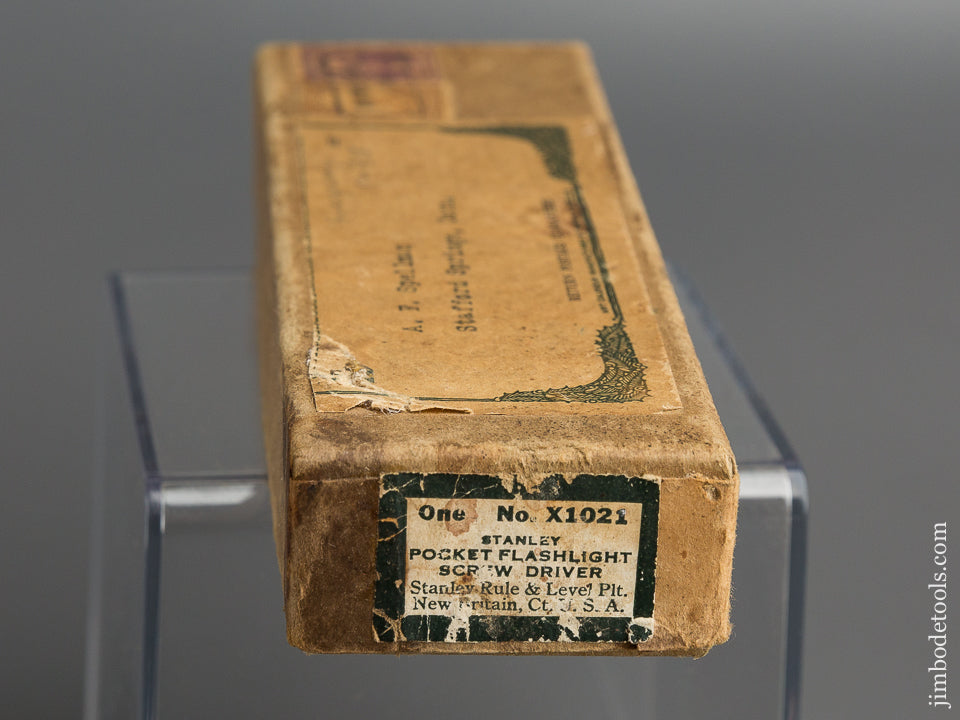 STANLEY No. x1021 Pocket Flashlight Screw Driver MINT in Special Display Box! - 78842U
