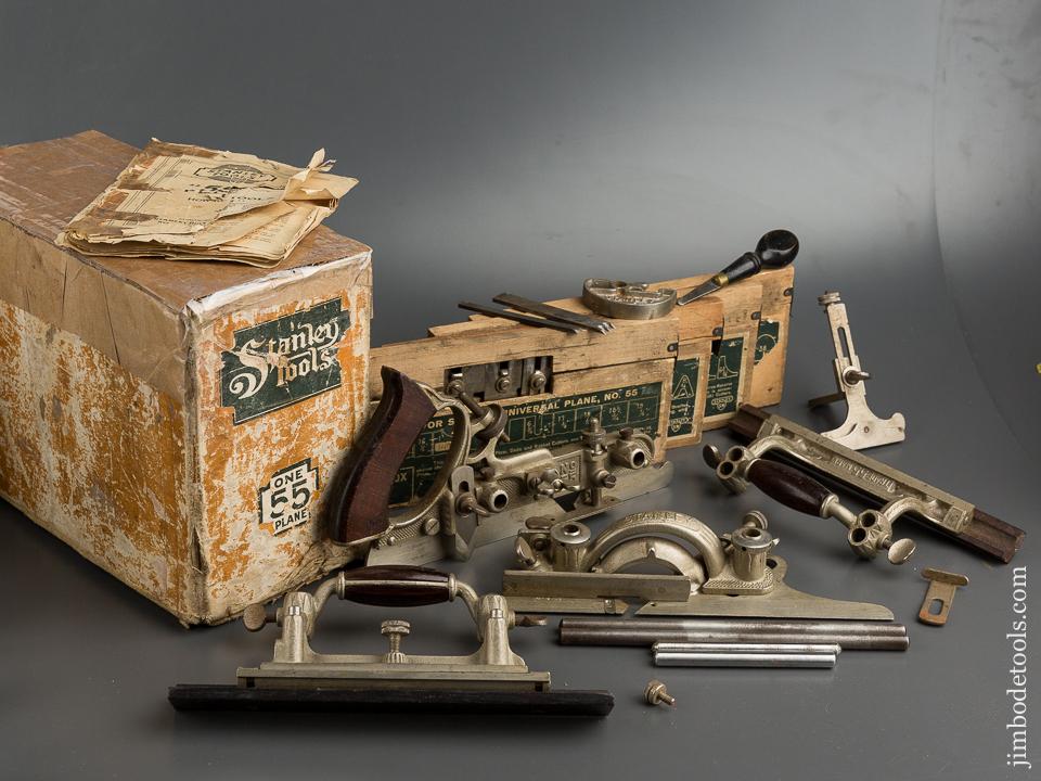 STANLEY NO. 55 Combination Plane 100% COMPLETE in Original Box FINE - 78846