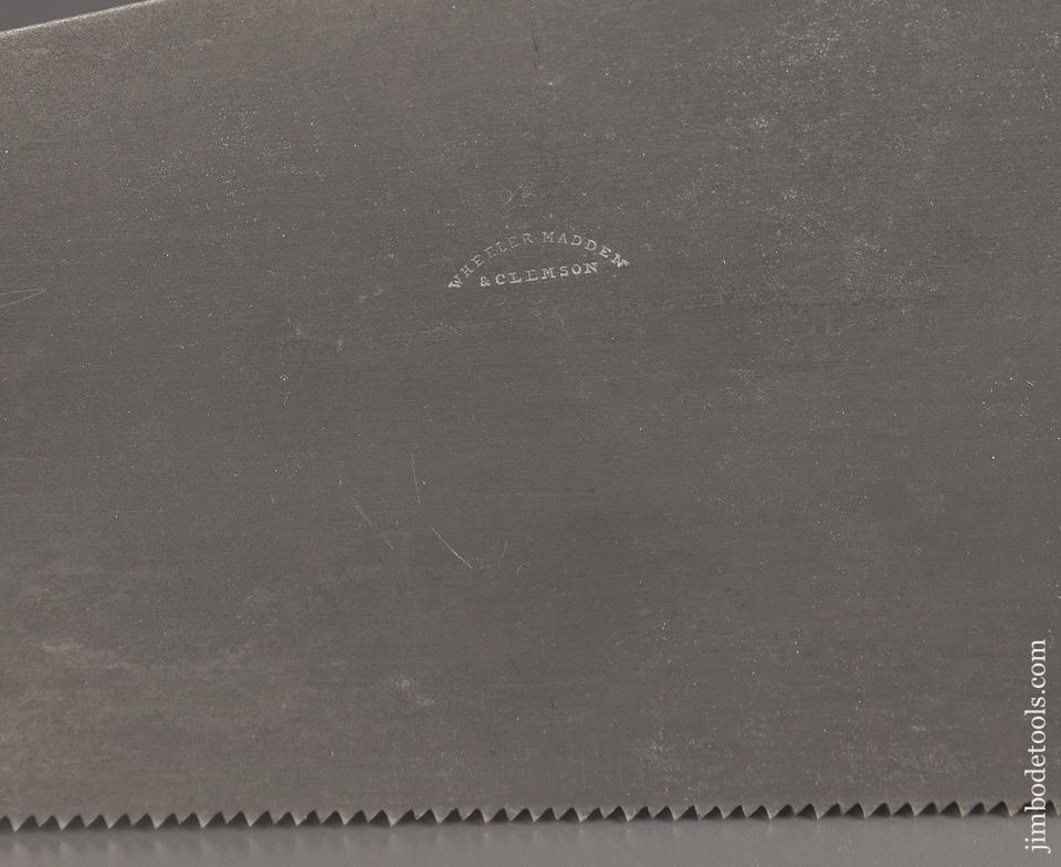 26 inch 9 point Crosscut WHEELER MADDEN & CLEMSON Hand Saw circa 1860-93  - 78863