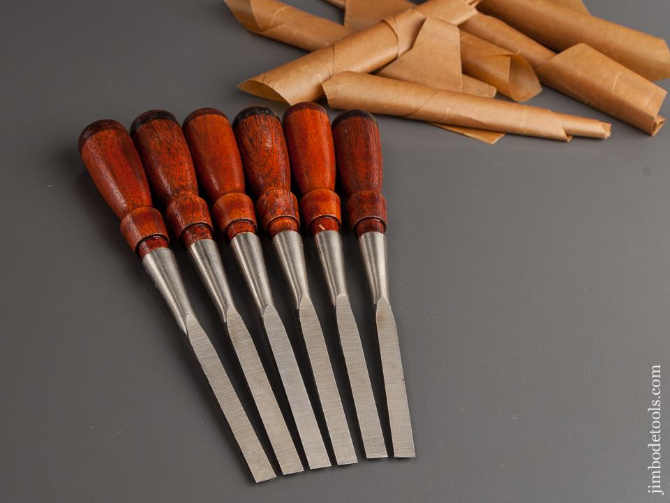 Full Box of Six STANLEY 3/8 inch No. 750 Chisels DEAD MINT in Original Box - 78865
