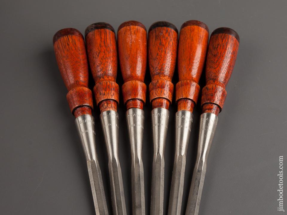 Full Box of Six STANLEY 3/8 inch No. 750 Chisels DEAD MINT in Original Box - 78865