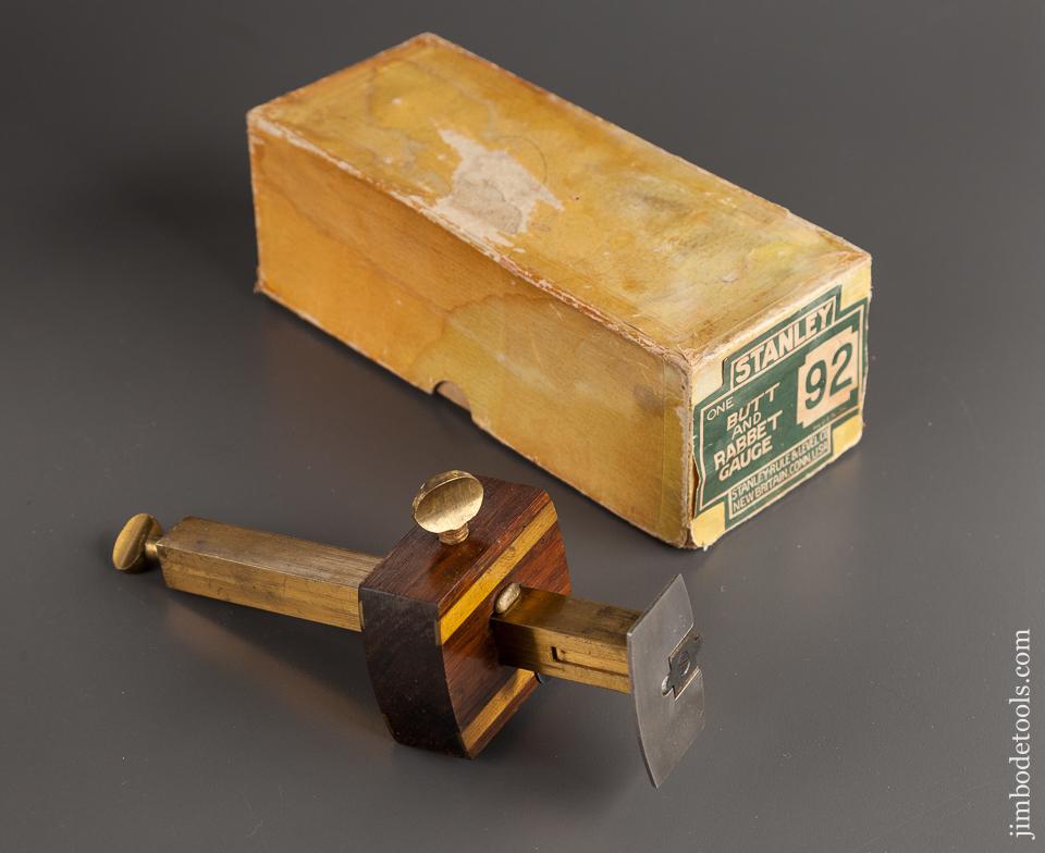 STANLEY No. 92 Butt and Rabbet Gauge in Original RARE Box - 78870