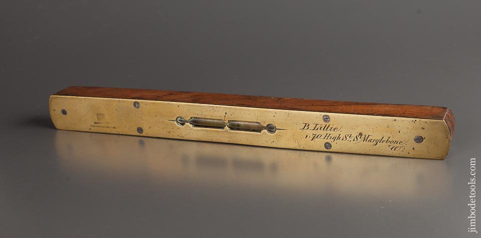 Wonderful 13 3/4 inch Engraved English Rosewood Level - 78896R