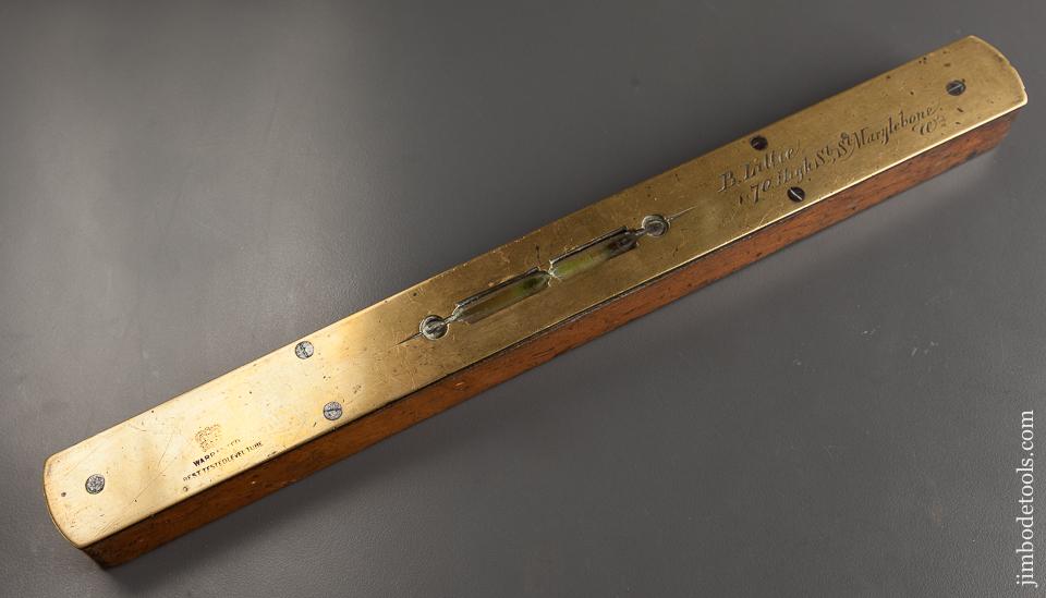Wonderful 13 3/4 inch Engraved English Rosewood Level - 78896R