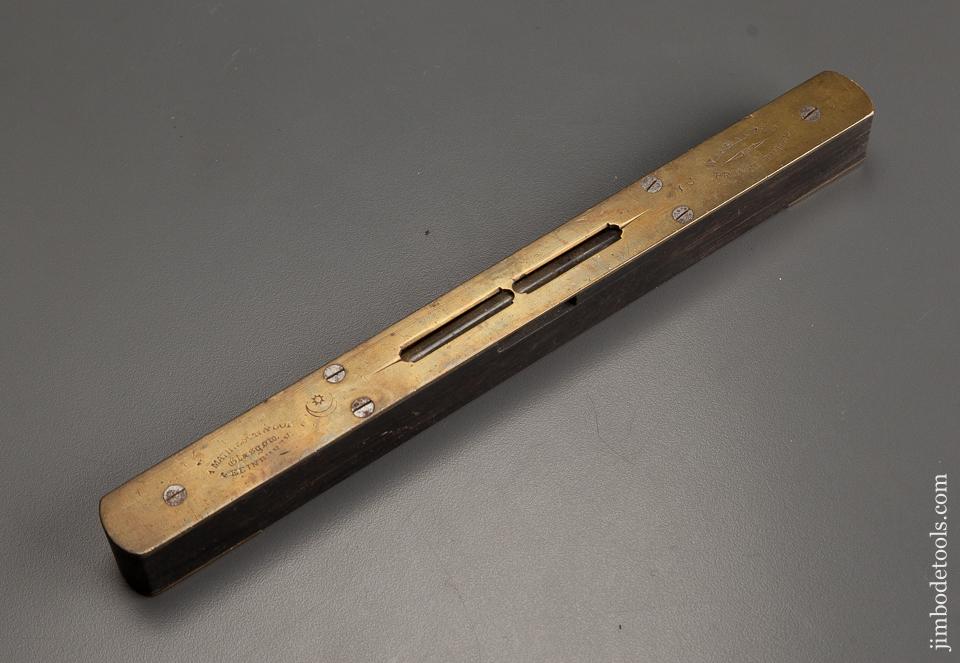 Ten inch MATHIESON No. 7C Ebony and Brass Level - 78903R