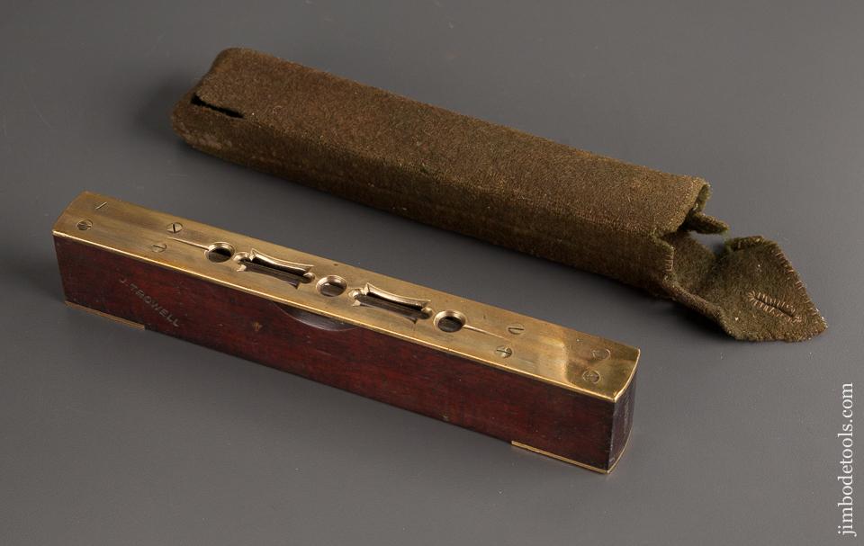 Eight inch Mahogany and Brass Level in Woolen Sheath - 78913R
