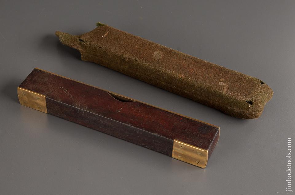 Eight inch Mahogany and Brass Level in Woolen Sheath - 78913R