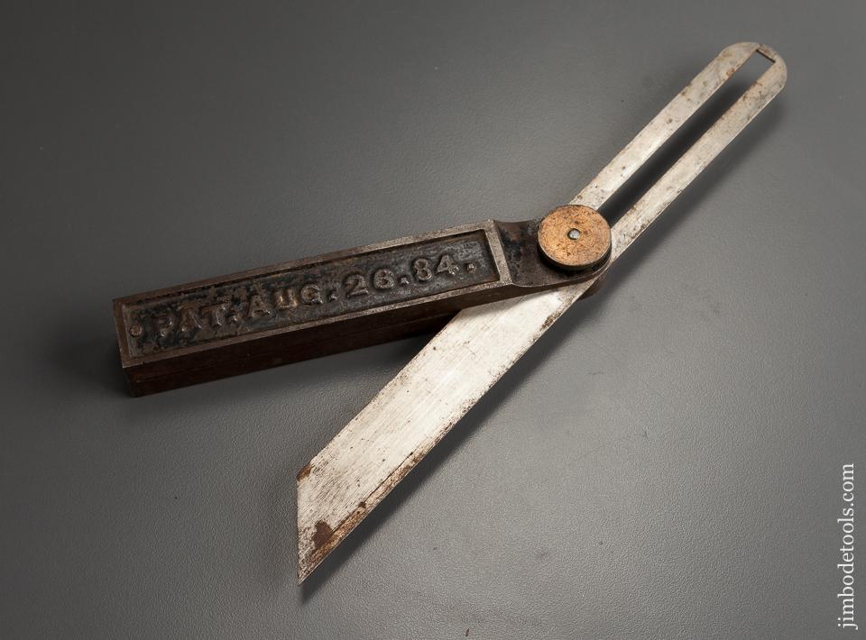 Rare Ten inch HILL Patent August 26, 1884 BOSS Bevel Gauge - 78924R