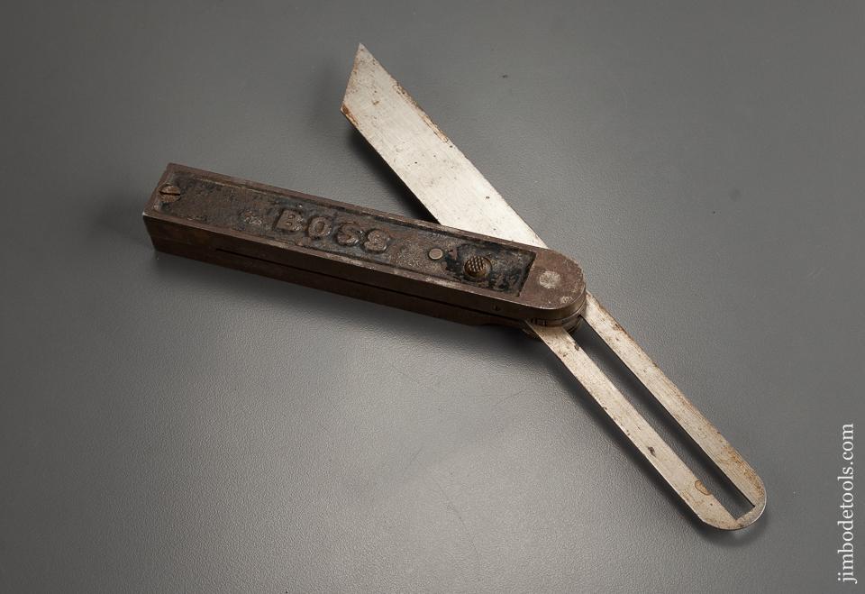 Rare Ten inch HILL Patent August 26, 1884 BOSS Bevel Gauge - 78924R