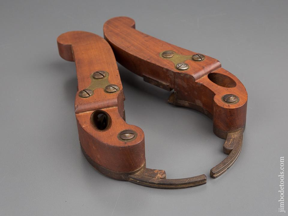 RARE Right and Left Hand Pair of Coach maker's Plow Planes Signed R. ROCHECHOUART - 78928RU
