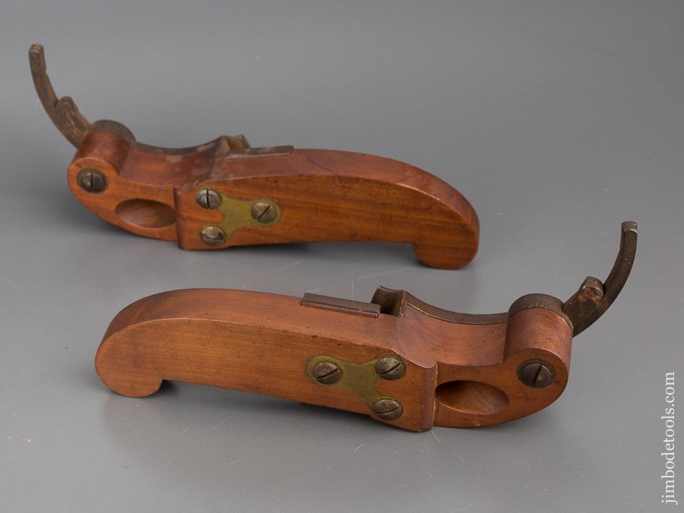 RARE Right and Left Hand Pair of Coach maker's Plow Planes Signed R. ROCHECHOUART - 78928RU