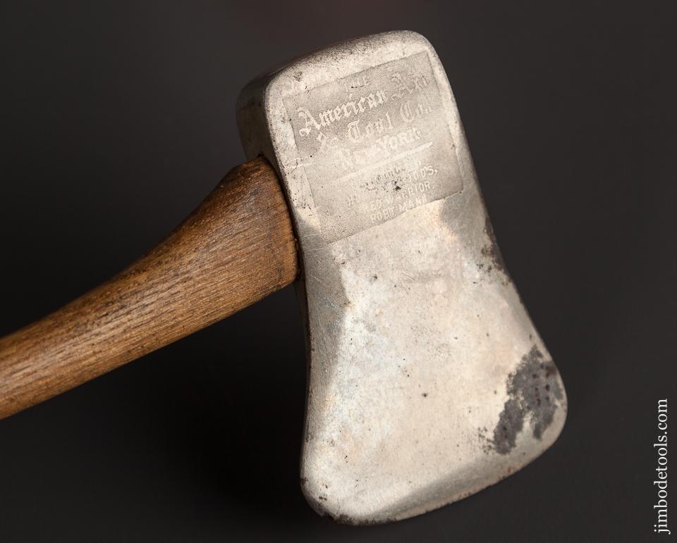 Mint! Etched Salesman's Axe Sample by AMERICAN AXE CO. NEW YORK - 78931R