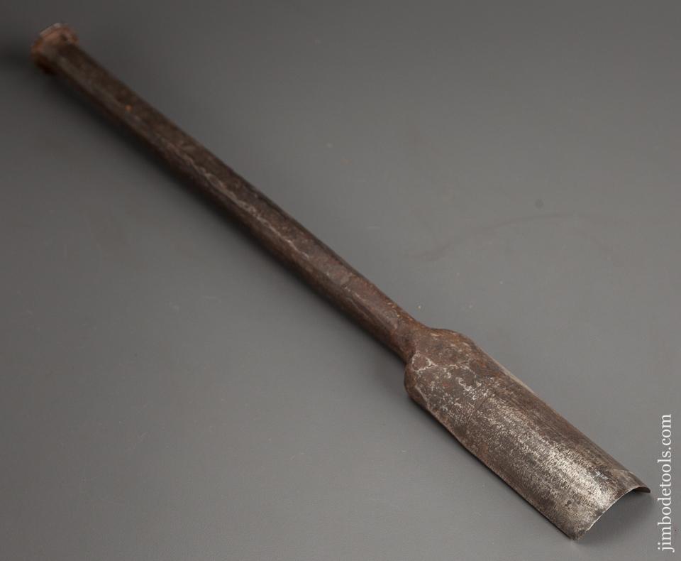 Early Hand Forged 1 1/2 X 16 inch Framing Gouge - 78935R
