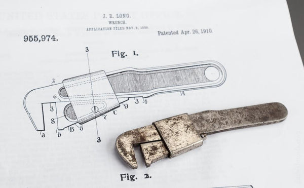 Four inch Rare Size LONG Patent April 26, 1910 Bicycle Wrench by ROGERS PRINTZ & CO Warren, PA - 78936RK