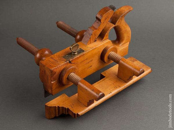 Extra Fine Swirly Grained Boxwood Screw Arm Plow Plane by J. DENISON - 78946RU