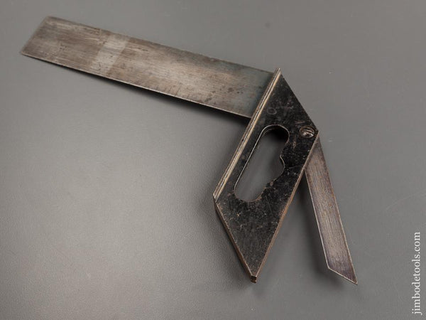 8 inch HALSTEAD & ACKERMAN Patent June 26, 1855 Try Square and Bevel - 78954R