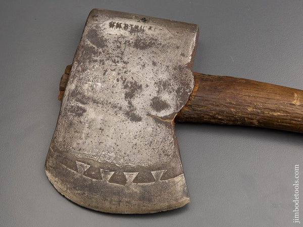 Jaw Dropping! Etched H. H. STRICKER Presentation Axe * 78970U