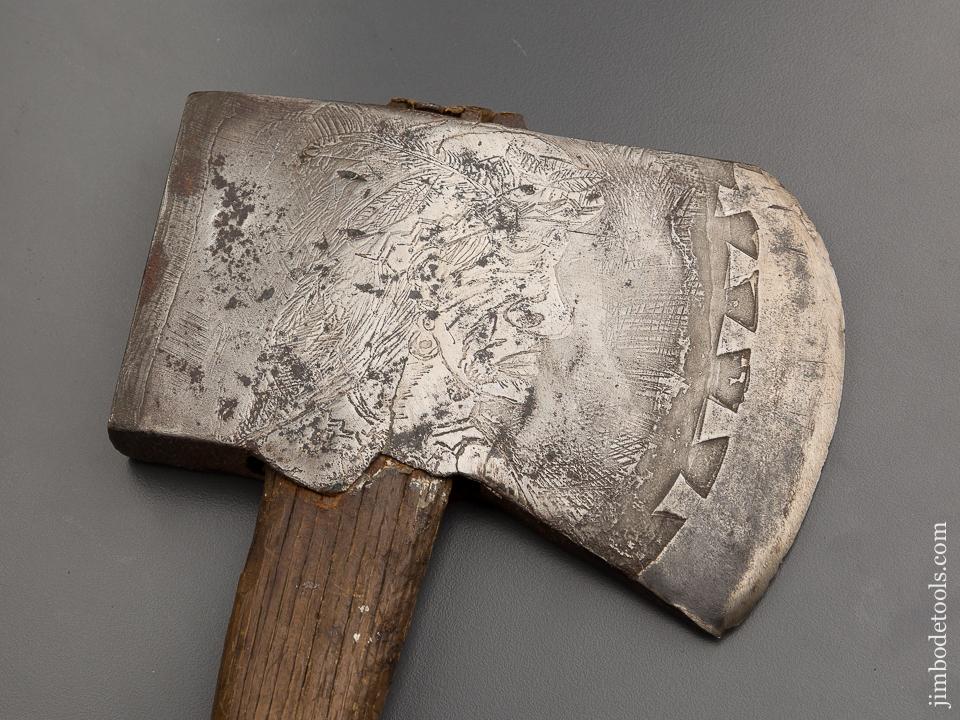 Jaw Dropping! Etched H. H. STRICKER Presentation Axe * 78970U